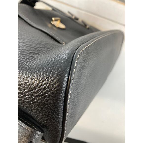 MICHAEL KORS, MEDIUM BLACK PEBBLED LEATHER BACKPACK - Picture 15 of 16